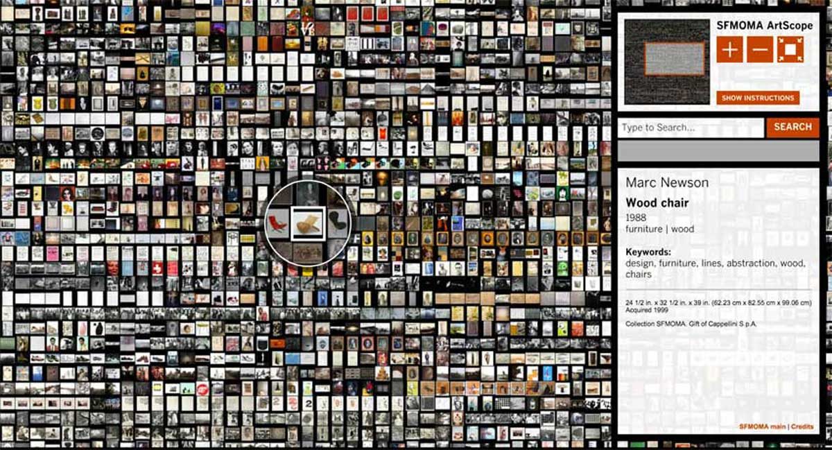 Artscope: a grid-based visualization for SFMOMA cultural collection